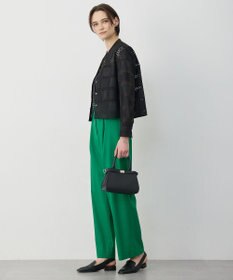 ICB ドライリネンストレッチ ワイドストレートパンツ