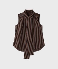 GRACE CONTINENTAL ヒッコリージャガードボウタイブラウス