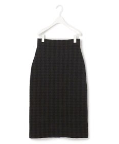 ICB 【洗える】ハウンドトゥースパターン ニットスカート