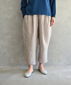 muuc 〈高品質ベルギーリネン100%〉〈オンオフ着られる〉リネンイージーパンツ