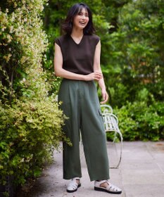 ANY 【前後2WAY/アンチピリング/洗濯機可】ノースリーブニット