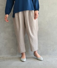 muuc 〈高品質ベルギーリネン100%〉〈オンオフ着られる〉リネンイージーパンツ
