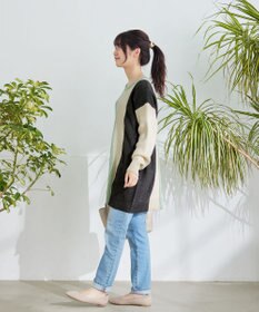 Tiaclasse 【洗える】配色ニットチュニック
