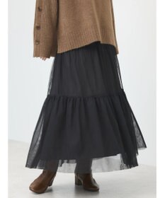 earth music&ecology ティアードチュールスカート