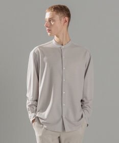 JOSEPH HOMME ウールツイストジャージー　バンドカラーシャツ