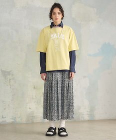 J.PRESS YORK STREET 【WOMEN】オリジナルタイルプリント ワイドプリーツスカート