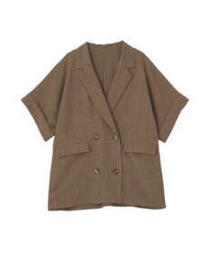 AMERICAN HOLIC 【先行予約】【イージーケア】リネンライク半袖ジャケット