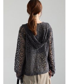 Te chichi レースジップアップフーディー