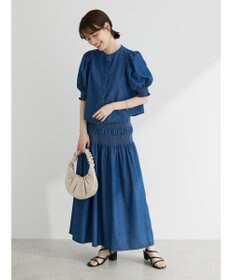 Green Parks ・ＳＵＧＡＲ　ＳＰＯＯＮ　デニムパフブラウス