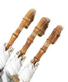 MOONBAT MACKINTOSH PHILOSOPHY(マッキントッシュ フィロソフィー) Cleric collar ボーダー 竹手元 雨傘 長傘