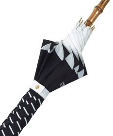 MOONBAT MACKINTOSH PHILOSOPHY(マッキントッシュ フィロソフィー) Cleric collar ボーダー 竹手元 雨傘 長傘