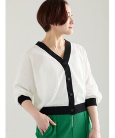 Te chichi 14G綿ポリVネックカーディガン