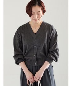 Te chichi 14G綿ポリVネックカーディガン