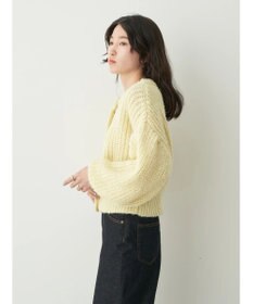 earth music&ecology ヘアリーショートニットカーディガン