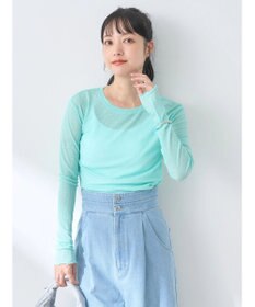 earth music&ecology シアーリブロゴ刺繍プルオーバー