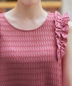 Tiaclasse L チェック柄カットソーレースコンビワンピース