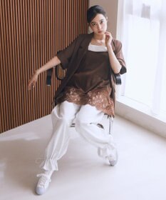 earth music&ecology 裾ドロストスウェットパンツ