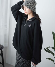 WEGO ハーフジップBIGスウェット