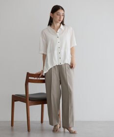 YECCA VECCA 【接触冷感】裾バルーン切替デザインヘムシャツ