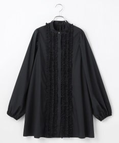 #Newans 【シワになりにくい/洗濯機可能】ロングフリルチュニック