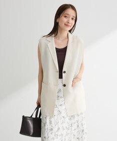 Green Parks メッシュフレンチスリーブジレ