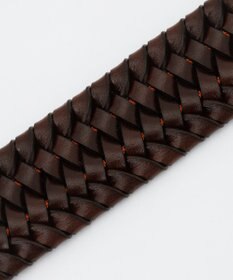 JOSEPH ABBOUD 【イタリア素材・ストレッチ・日本製】ストレッチレザーメッシュ ベルト