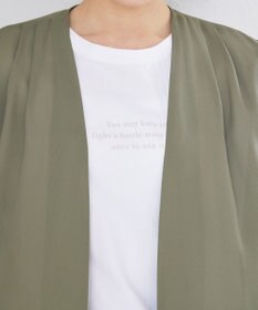 Tiaclasse L 【洗える】シフォンドレープカーディガン