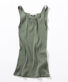 23区 L 【Oggi6月号掲載/新色追加】オーガニック コットンリブ タンクトップ モスグリーン系
