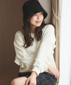 Feroux 【洗える】袖フリルダンボール プルオーバー