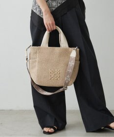 russet ナイロンラフィア2WAYトートバッグ(CE-1711)