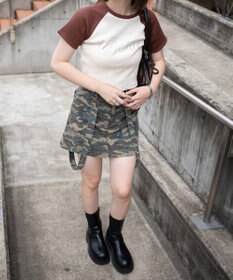 WEGO ヴィンテージウォッシュサス付スカパン