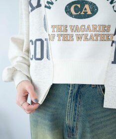 WEGO リメイク風切り替えショートスウェット