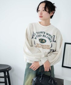 WEGO リメイク風切り替えショートスウェット