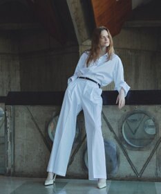 uncrave コットンクロスプレーン ワイドトラウザー