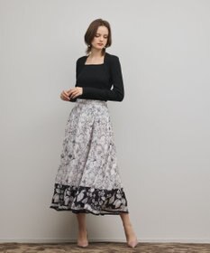 GRACE CONTINENTAL フルーツフラワープリントスカート