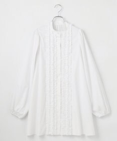 #Newans 【シワになりにくい/洗濯機可能】ロングフリルチュニック