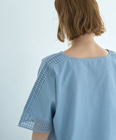 YECCA VECCA レースMIXドルマンブラウス