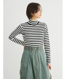 Green Parks ボーダーアソートモックネックニットプルオーバー