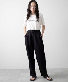 WEGO 【ユニセックス着用ITEM/ウエストゴム/手洗い可】チノイージーワイドパンツ