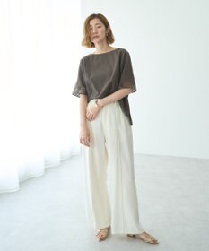 YECCA VECCA レースMIXドルマンブラウス