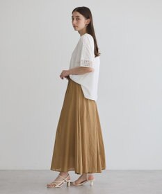 YECCA VECCA レースMIXドルマンブラウス