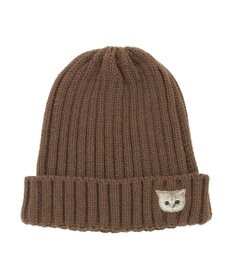 MOONBAT 【FUDGE11月号掲載】PAUL & JOE ACCESSOIRES ヌネット刺繍ワッペン付リブニット帽