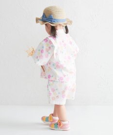MIKI HOUSE HOT BISCUITS 【48-54cm】 麦わら風 リボン付きハット