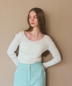 GRACE CONTINENTAL 綿カシミヤインナートップ