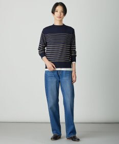 J.PRESS LADIES 【WEB限定】シアーストレッチフライス クルーネック シアー カットソー