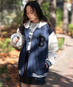 WEGO 【ユニセックス着用ITEM】スウェットフードスタジャン