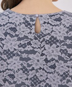 Tiaclasse 【洗える】スカラップレースチュニックブラウス