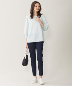 自由区 【洗える】テンセルコットンエンブロイダリープルオーバー ブラウス