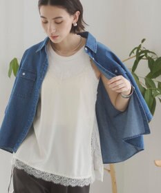 WEGO 【ANGIE VINTAGE】サテンレースキャミソール