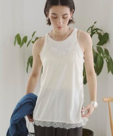 WEGO 【ANGIE VINTAGE】サテンレースキャミソール